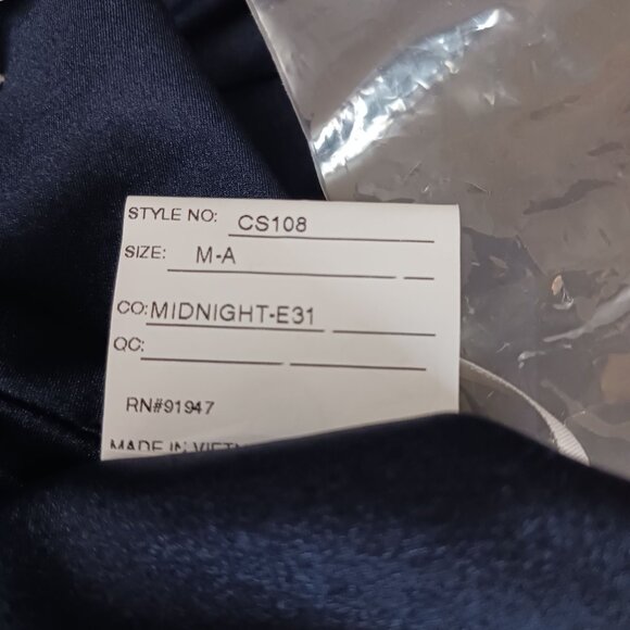 NEW Cynthia & Sahar Zaara One-Shoulder‎ Stretch Satin Dress Midnight Navy Blue M - Picture 8 of 11